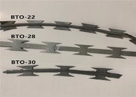 Umwickelte Rasierklingen-Stachelzaun-Sicherheits-Draht-einzelne Schleife galvanisiert/beschichtetes PVC